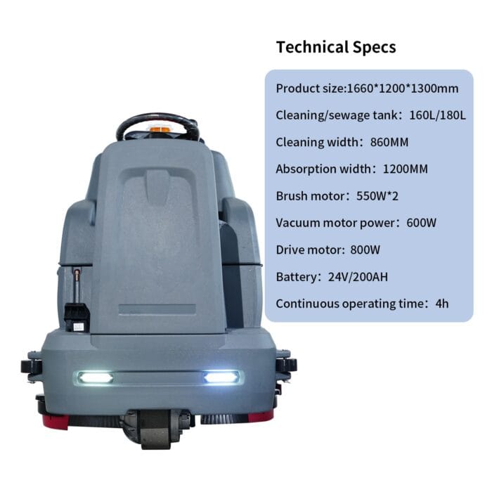 A860 Ride On Scrubber Machine - Image 6
